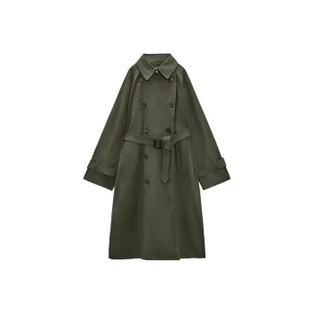 ZARA Trench Coats Women's Khaki