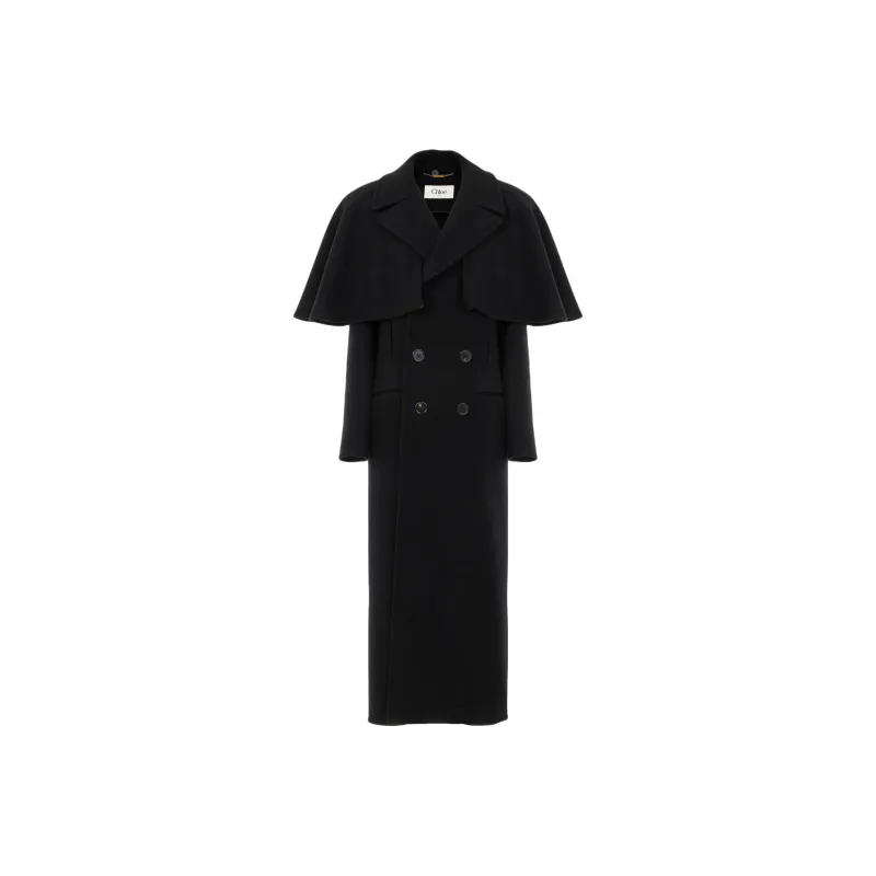 Chloé Double Breasted Cape Coat-0