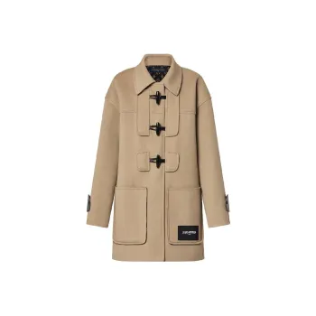LOUIS VUITTON Monogram Accent Duffle Coat