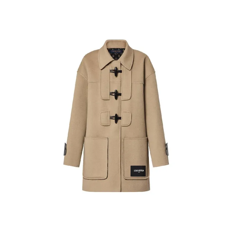 LOUIS VUITTON Monogram Accent Duffle Coat-0
