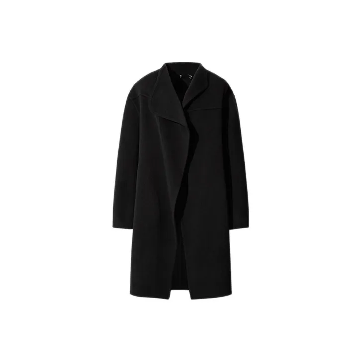 UNIQLO FW20 Velvet feel Coat Women's Black-0