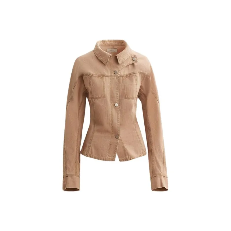 HOLZWEILER Denim Jackets Women's Light Brown-0