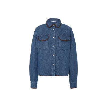 JACOB COHEN Quilted Denim Overshirt