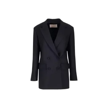 Valentino Double-Breasted Long-Sleeved Blazer