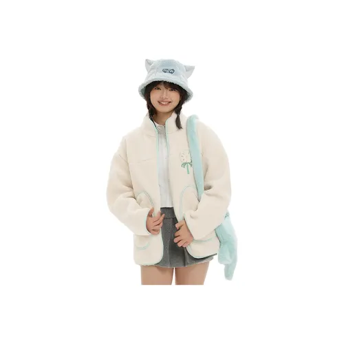 Nam Po Wan 화이트 블루 여성 패딩 점퍼