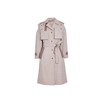 COACH Trench Coats Women's Pink