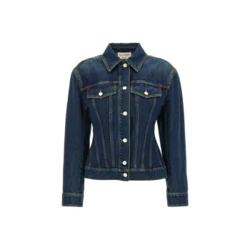 Alexander McQueen Buttoned Denim Jacket