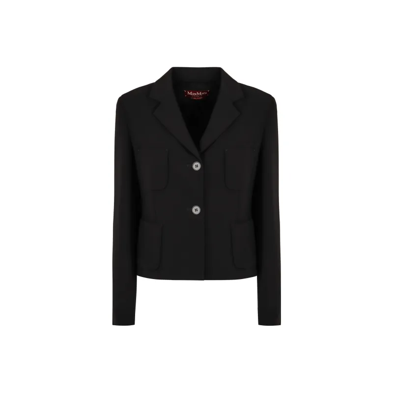 MaxMara Studio Single Breasted Cropped Jacket-0