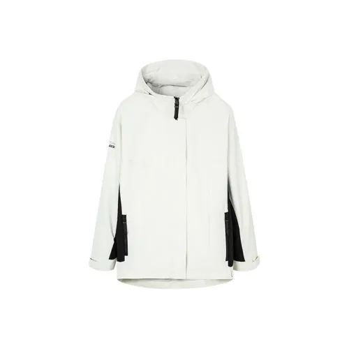 Anta Solid Color Hooded Loose Fit Thickened Puffer Jacket Women's Gray