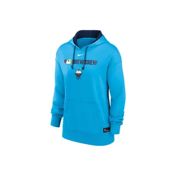 Nike Milwaukee Brewers Authentic Collection City Connect Women's Nike Therma Mlb Pullover Hoodie