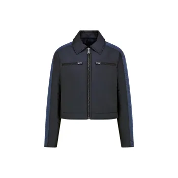 DIOR Quarterly New Products Cropped Coats Women's Blue