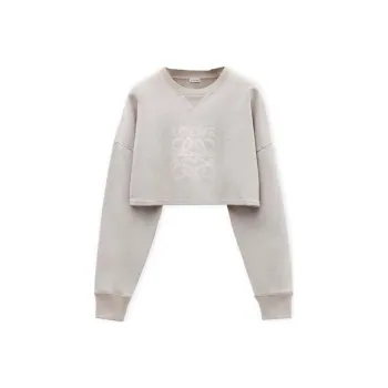 LOEWE Cropped Cotton Sweatshirt