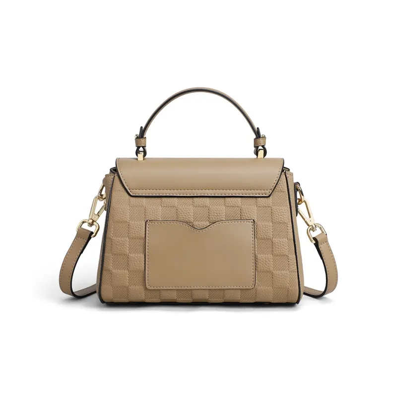 EBLAN Cow Leather Handbag, Shoulder Bag, Crossbody Bag Regular Women's Elephant Gray-3