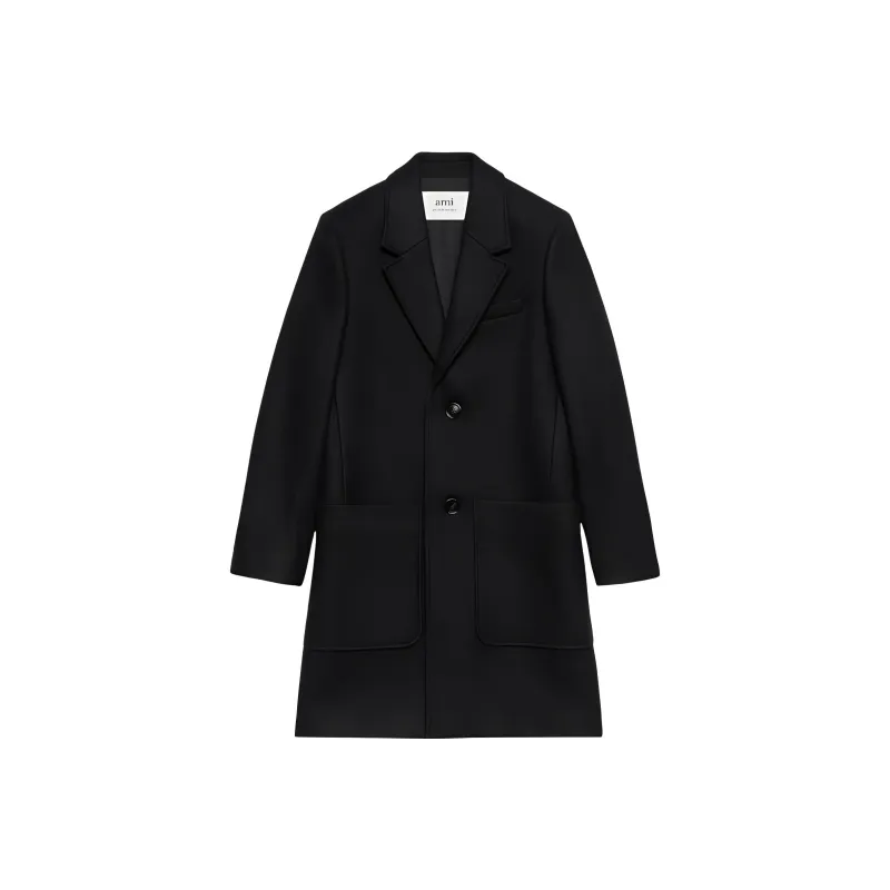 AMIPARIS Single breasted Wool Coat-0