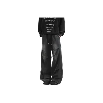 REXSHION Casual Pants Unisex Black