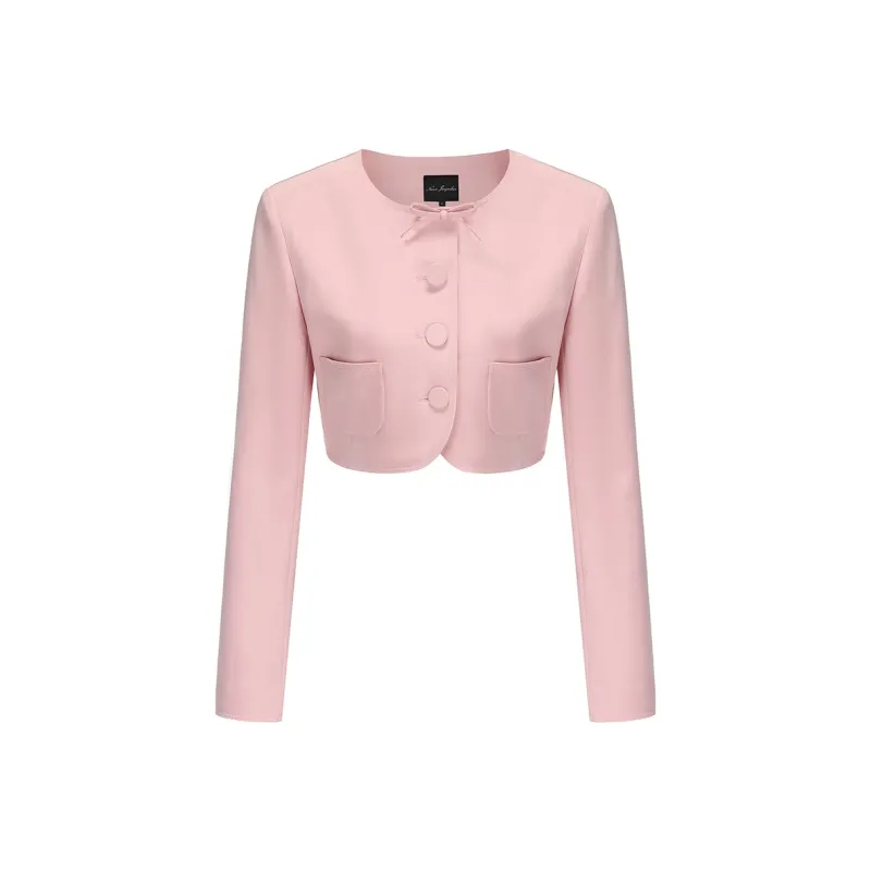 NANA JACQUELINE Cropped Coats Women's Pink-0