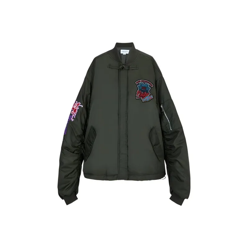 URBAN REVIVO Puffer Jackets Women's Army Green-0