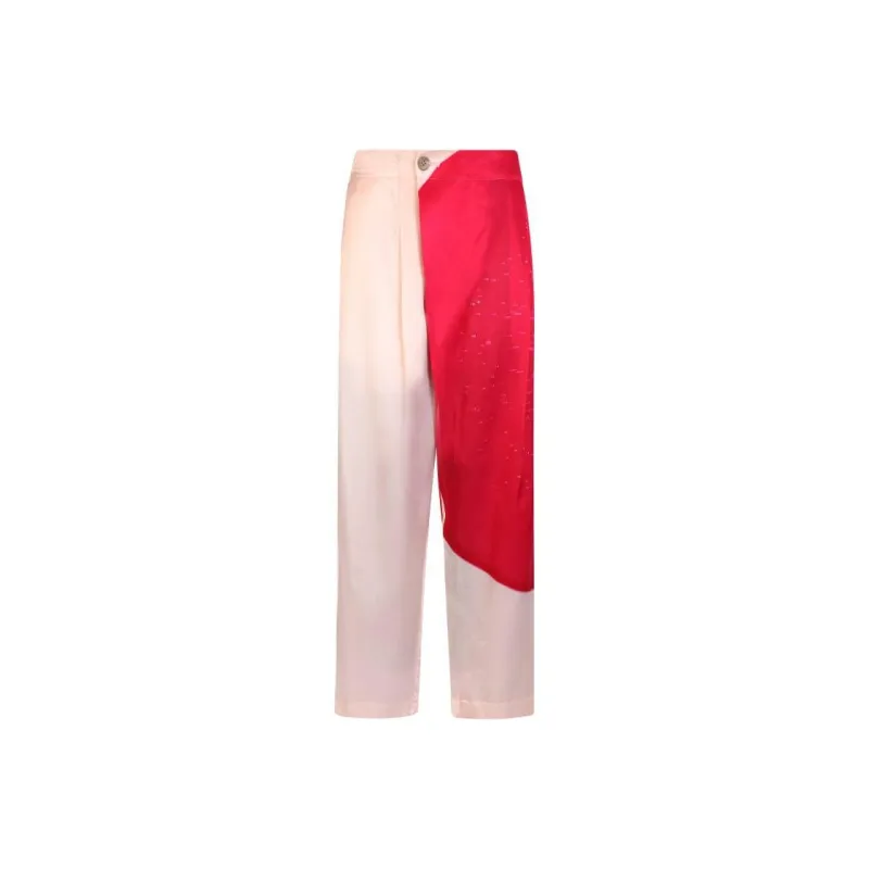ISSEY MIYAKE High Waist Abstract Printed Cropped Trousers-0