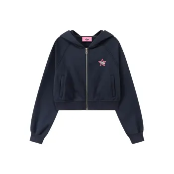 CHUU Cropped Coats Women's Navy Blue