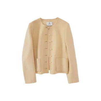 XIANGYING Coats Women's Yellow