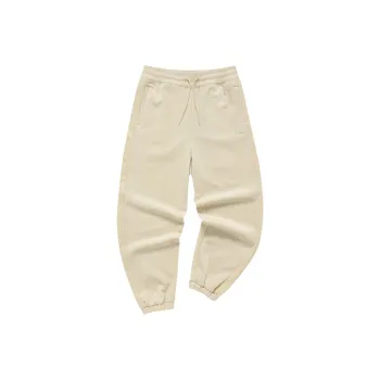 FILA FUSION BASEBALL Series Knitted Sweatpants Women's Tea White