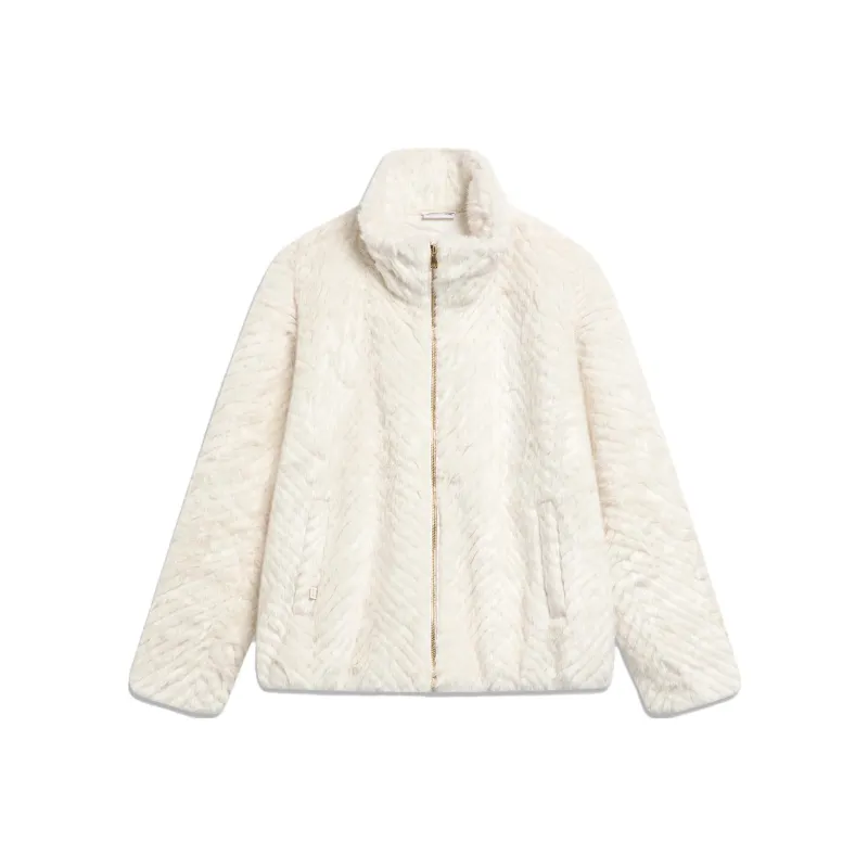 LiNing Rijin Doujin Collection Velvet feel Coat Women's Ecru-0