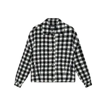DKNY Cropped Coat Women's Black