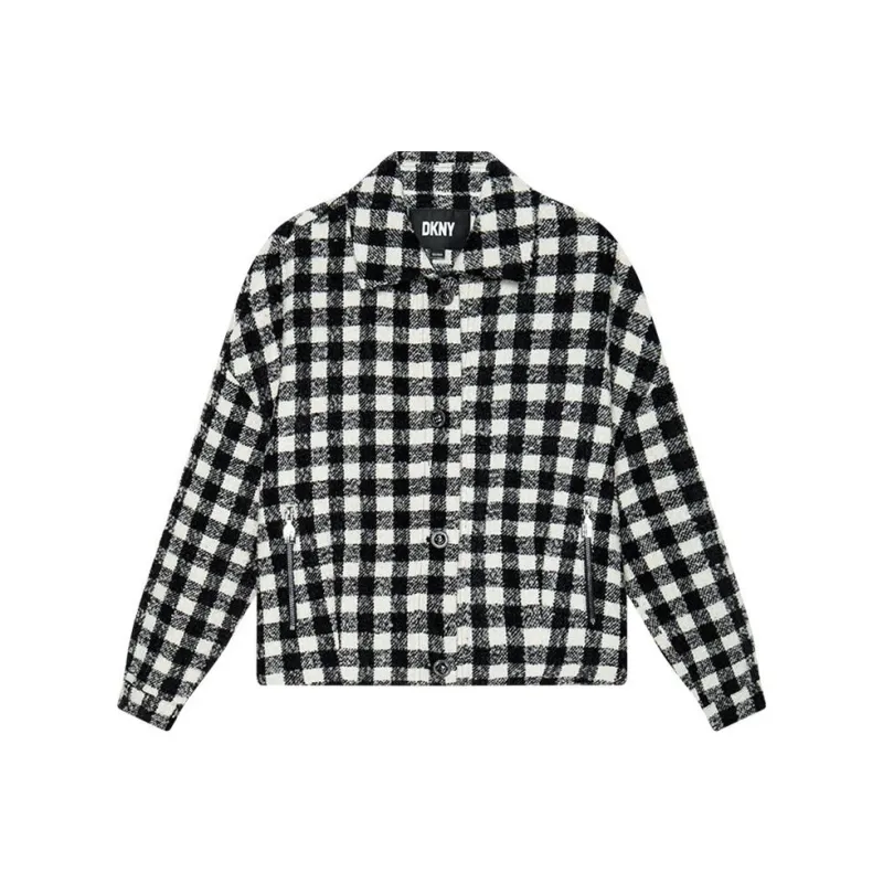 DKNY Cropped Coat Women's Black-0