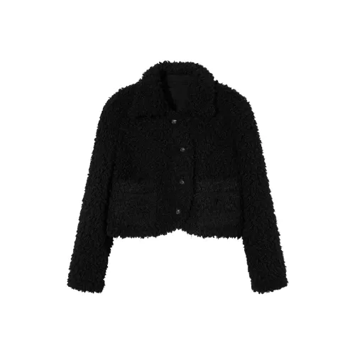 Ouyang Velvet-feel Coat Women's Black