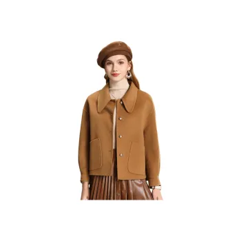FENHONGMALI Coats Women's Camel