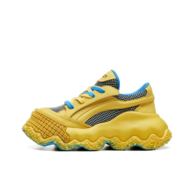 XMZY Wandering Moon Series Abrasion Resistant Moisture Wicking Height Increasing Low Top Chunky Sneakers Unisex-5