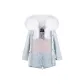 Ice Blue+Mint Ice Cream Fox Fur