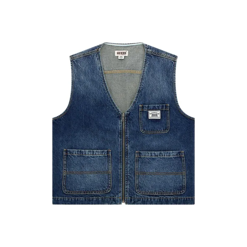 GUESS Vests Women's Denim Blue-0