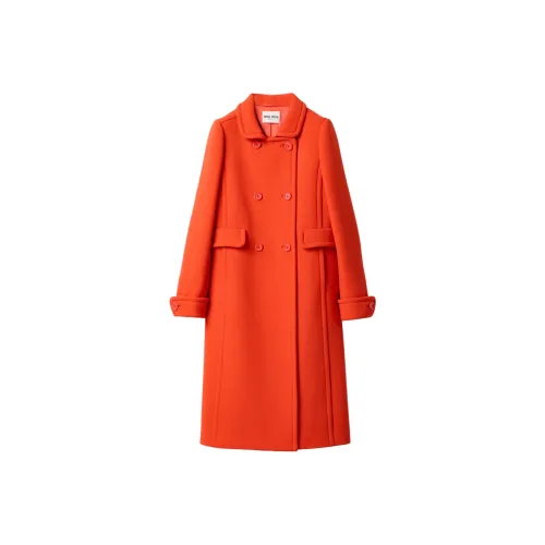 MIU MIU Coats Women's Patent Red