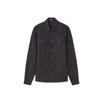 VERSACE Barocco Shirt Men's Black