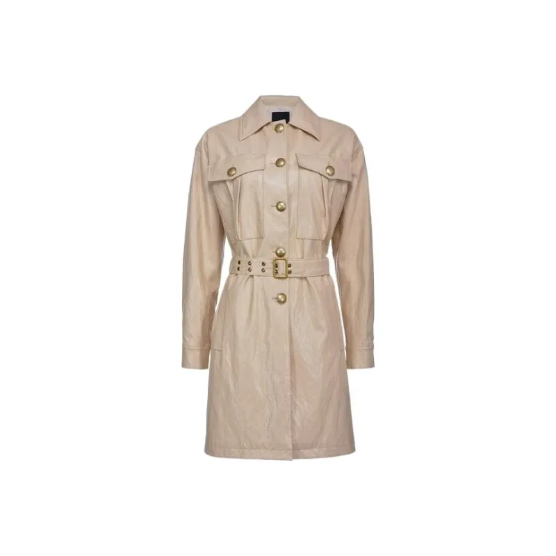 PINKO Trench Coats Women's Khaki-0
