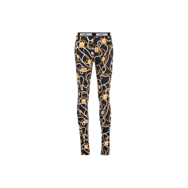 MOSCHINO Chain-link Print Leggings-0