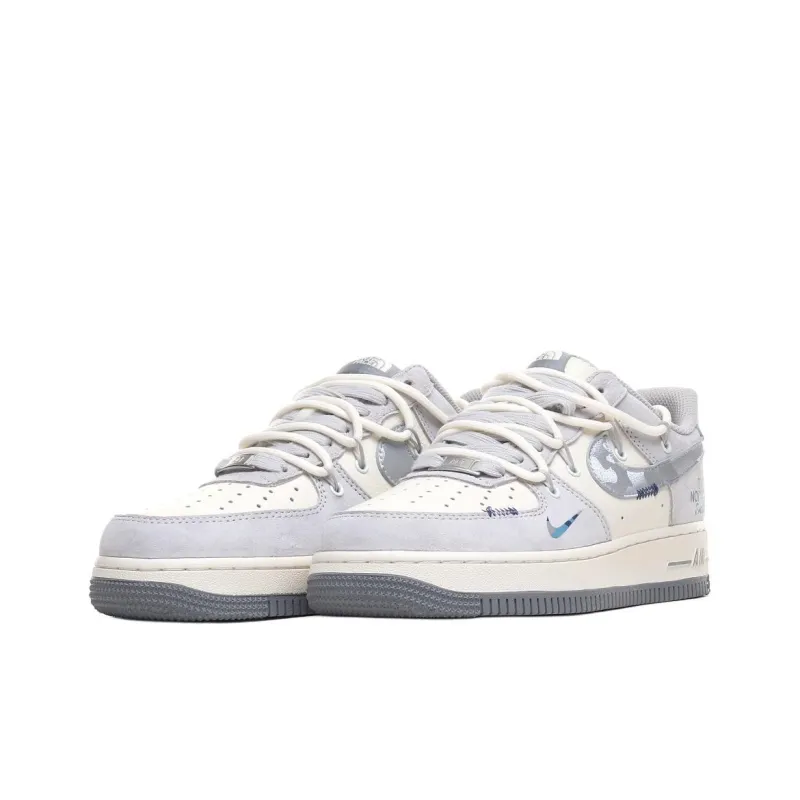 THE NORTH FACE x Nike Air Force 1 Anti Slip Wear Resistant Low Top Skateboard Shoes Women's Beige-2