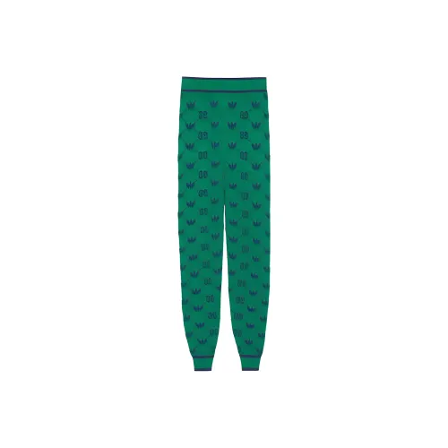 GUCCI X Adidas Wool Jacquard Joggers Green/Blue
