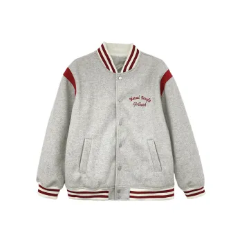 Icicofficial Baseball Jacket Women's Oat Collision Burgundy