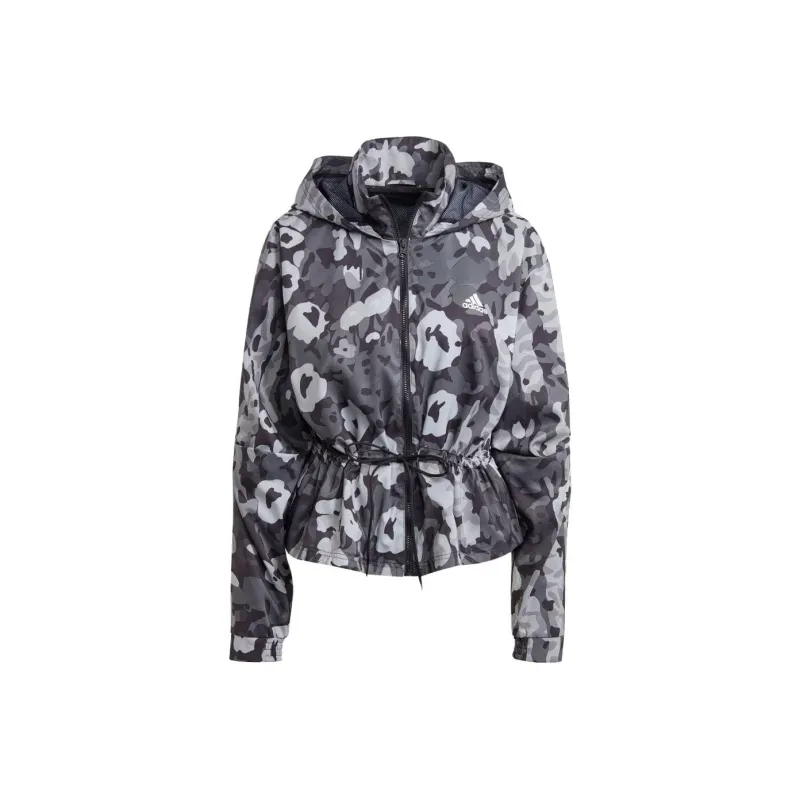 Adidas Windproof Windbreaker Jacket Women's Black-0