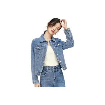 SENTUBILA Denim Jackets Women's Denim Blue
