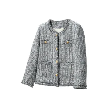 Shavani Cropped Coats Women's Coconut Gray