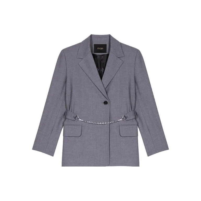Maje Chain-belt Tailored Blazer-0