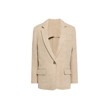 ISABEL MARANT ETOILE Charlyne Herringbone Wool Blazer