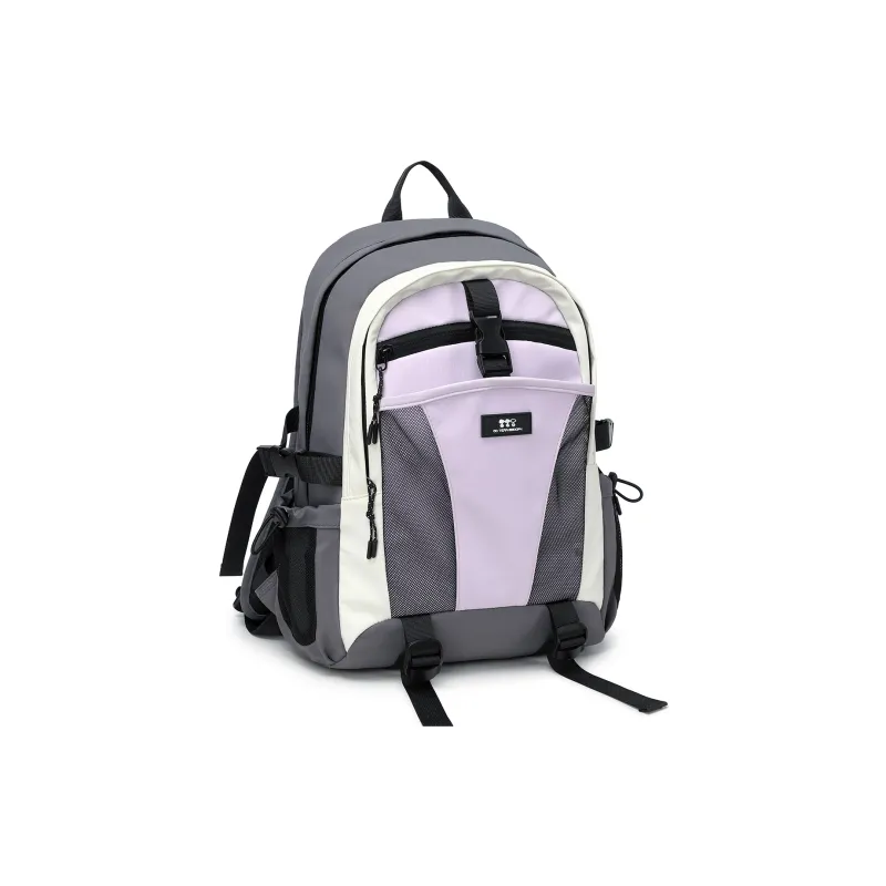 SNOOPY Polyester Backpack Large Size Unisex Pink/Sky Blue/Khaki/Purple-2