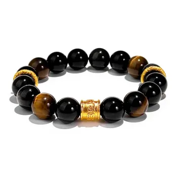 PUTUOSHANWENCHUANG Obsidian Jade Bracelets Unisex