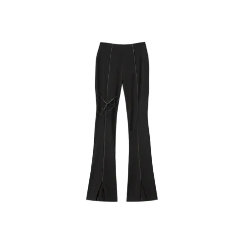 RUE DE RUI 블랙 여성 캐주얼 팬츠
