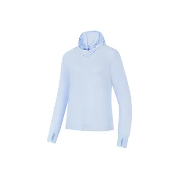 QIAODAN Ice Skin Sun Protection Clothing Women's Light Transparent Blue