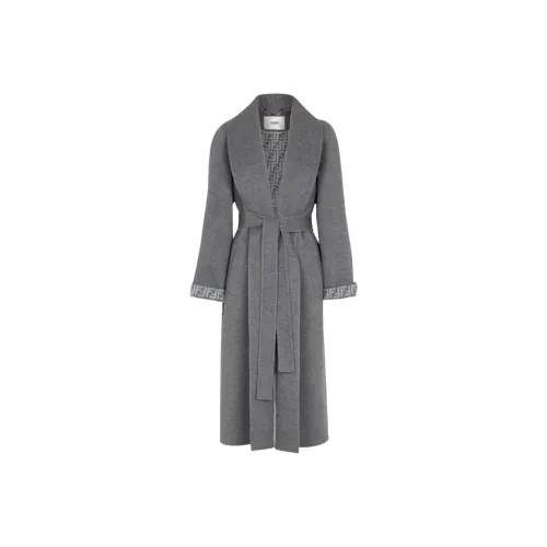 FENDI Belted Waist Wrapped Coat